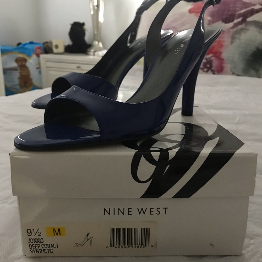 Nine West sling back deep cobalt
